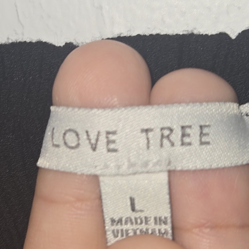 NWOT Black Love Tree Crepe Smock Waist Maxi Slip Dress | Size L - Picture 4 of 4